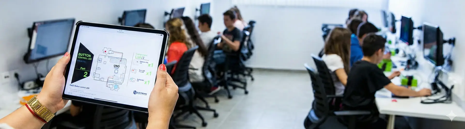 Lyceum students in academic activity